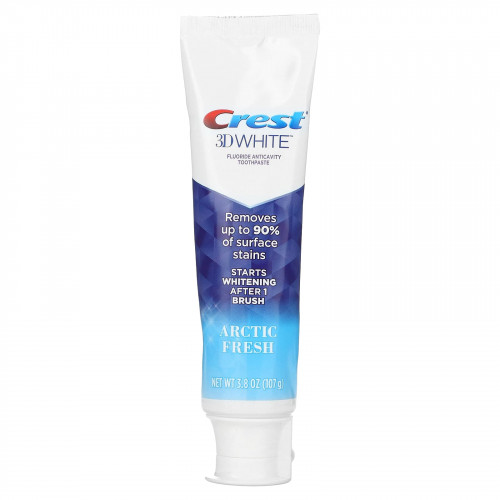 Crest, 3D White, зубная паста с фтором, предотвращающая кариес, Arctic Fresh, 107 г (3,8 унции)