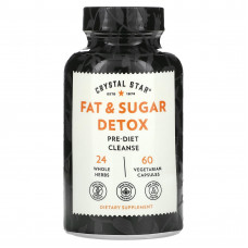 Crystal Star, средство для детоксикации жиров и сахара, 60 вегетарианских капсул