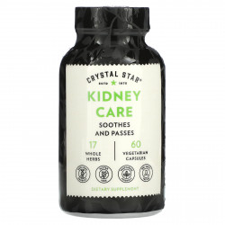 Crystal Star, Kidney Care, средство для здоровья почек, 60 растительных капсул