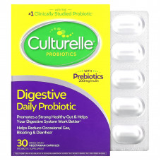 Culturelle, пробиотики, ежедневный пробиотик для пищеварения, 10 миллиардов КОЕ, 30 вегетарианских капсул для приема один раз в день