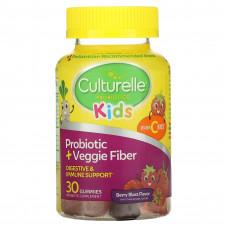 Culturelle, жевательные конфеты с пробиотиками для детей, ягодный вкус, 30 жевательных конфет для приема раз в день