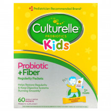 Culturelle, пробиотики с клетчаткой для нормальной работы кишечника, для детей от 1 года, без ароматизаторов, 60 порционных пакетов