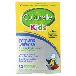 Culturelle, для детей, пробиотики, защита иммунитета, смесь ягод, 30 жевательных таблеток