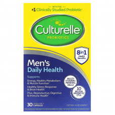 Culturelle, Пробиотики, ежедневное здоровье для мужчин, 10 млрд КОЕ, 30 капсул для приема один раз в день