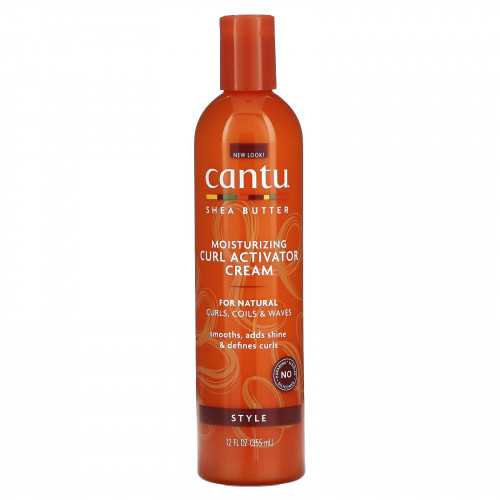 Cantu, Масло ши для натуральных волос, увлажняющий крем-активатор локонов, 12 жидких унций (355 мл)