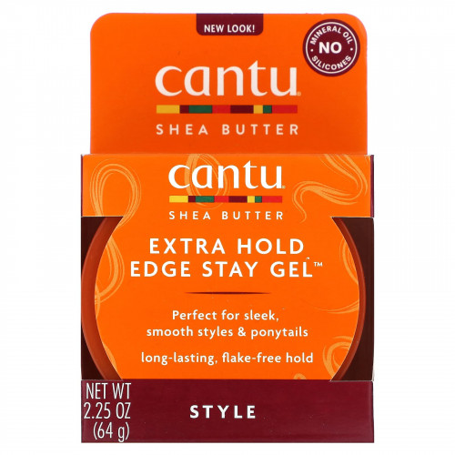 Cantu, Масло ши для натуральных волос, гель Extra Hold Edge Stay, 2,25 унции (64 г)