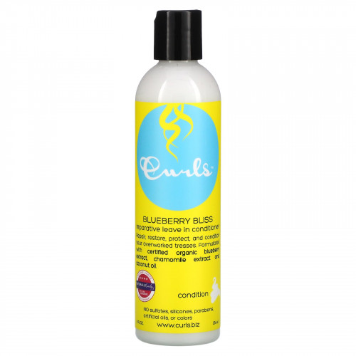 Curls, Несмываемый кондиционер для восстановления, Blueberry Bliss, 236 мл (8 жидк. Унций)