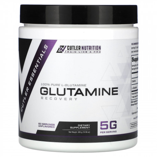 Cutler Nutrition, Glutamine, Unflavored, 5 g, 10.58 oz (300 g)