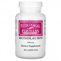 Ecological Formulas, монолаурин, 600 мг, 90 капсул