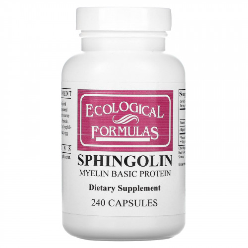 Ecological Formulas, Sphingolin, основной белок миелина, 240 капсул