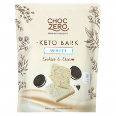 ChocZero, Keto Bark, белый шоколад, печенье и сливки, 6 батончиков по 1 унции