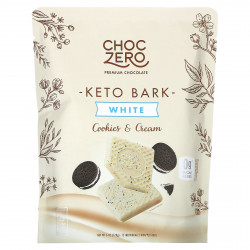 ChocZero, Keto Bark, белый шоколад, печенье и сливки, 6 батончиков по 1 унции