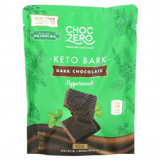 ChocZero, Keto Bark, перечная мята в темном шоколаде, 15 мини-упаковок, 170 г (6 унций)