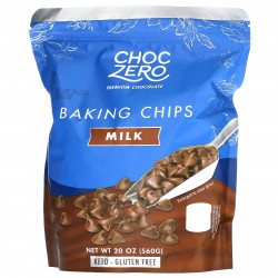 ChocZero, чипсы для выпечки, молочный шоколад, 560 г (20 унций)