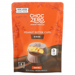ChocZero, конфеты из темного шоколада с арахисовой пастой, 6 штук, 85 г (3 унции)