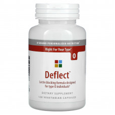D'Adamo Personalized Nutrition, Deflect, формула, блокирующая лектины типа O, 120 вегетарианских капсул