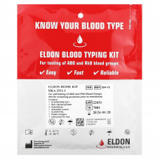 D'Adamo Personalized Nutrition, Eldon, Набор для определения типа крови, 1 набор для самостоятельного тестирования