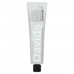 Davids Natural Toothpaste, Натуральная зубная паста премиального качества, перечная мята и древесный уголь, 149 г (5,25 унции)