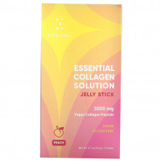 Everydaze, Желе-стик Essential Collagen Solution, персик, 3000 мг, 10 стиков по 20 г (0,7 унции)