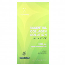 Everydaze, Essential Collagen Solution, желе в стиках, зеленый виноград, 3000 мг, 10 стиков по 20 г (0,7 унции)