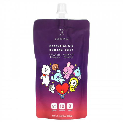 Everydaze, Essential C's Konjac Jelly, личи, 150 мл (5,07 жидк. Унции)