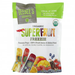 Deebee's Organic, Superfruit Freezie, ассорти, 10 батончиков, 40 мл (1,35 жидк. Унции)