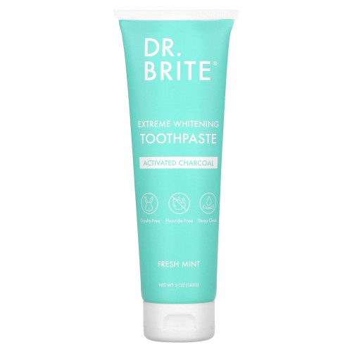 Dr. Brite, Extreme Whitening Toothpaste, активированный уголь, свежая мята, 142 г (5 унций)