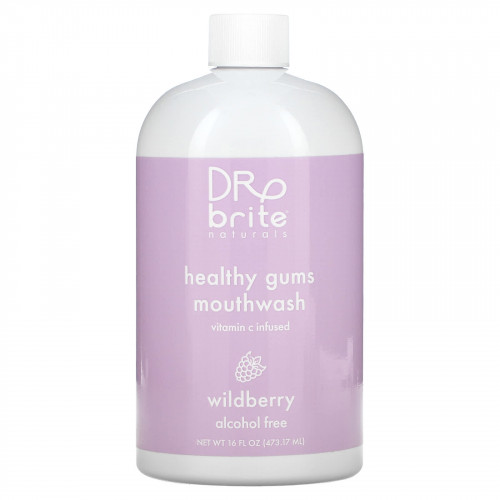 Dr. Brite, Жидкость для полоскания рта Healthy Gums, без спирта, ягоды, 473,17 мл (16 жидк. Унций)