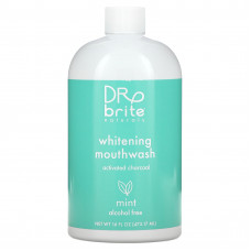 Dr. Brite, Отбеливающая жидкость для полоскания рта, без спирта, мята, 473,17 мл (16 жидк. Унций)