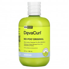 DevaCurl, No-Poo Original, очищающее средство без пены для насыщенного увлажнения, для сухих, средних и жестких локонов, 355 мл (12 жидк. Унций)