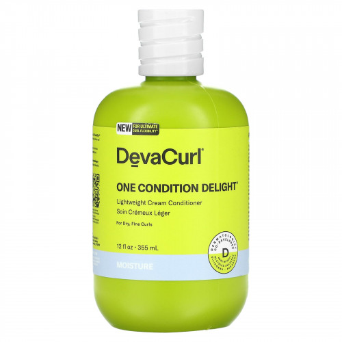 DevaCurl, One Condition Delight, легкий крем-кондиционер, для сухих, тонких локонов, 355 мл (12 жидк. Унций)