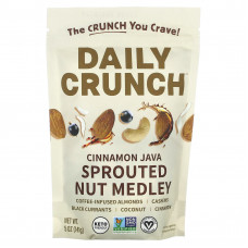 Daily Crunch, Смесь пророщенных орехов, корица, 141 г (5 унций)