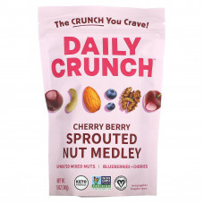 Daily Crunch, Смесь пророщенных орехов, вишня, 141 г (5 унций)
