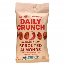 Daily Crunch, Пророщенный миндаль, острый по Нэшвиллу, 42 г (1,5 унции)