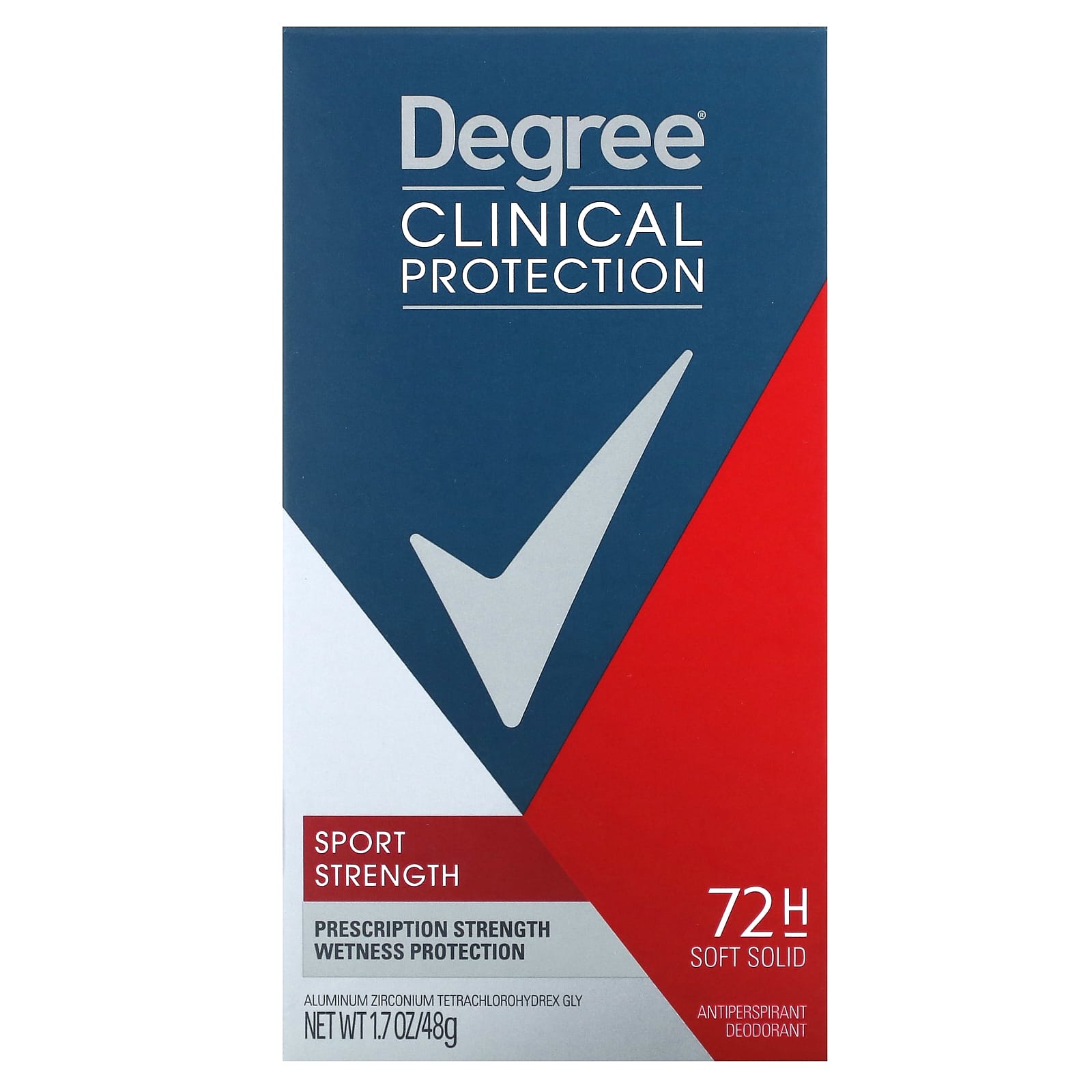 Degree, Дезодорант-антиперспирант Men Clinical Protection, MotionSense, аромат «Сила спорта», 48 г