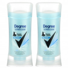 Degree, UltraClear, черный и белый, дезодорант-антиперспирант, 2 шт. в упаковке, 74 г (2,6 унции)