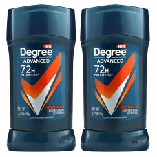 Degree, MotionSense, улучшенный дезодорант-антиперспирант, действие 72 часа, приключения, 2 шт. в упаковке, 76 г (2,7 унции)