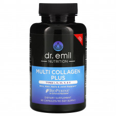 Dr. Emil Nutrition, Multi Collagen Plus, типы I, II, III, V и X, 90 капсул