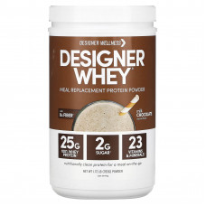 Designer Wellness, Designer Whey, протеиновый порошок для замены приемов пищи, молочный шоколад, 783 г (1,72 фунта)