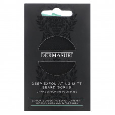 Dermasuri, рукавица для глубокого отшелушивания, скраб для бороды, 1 рукавица