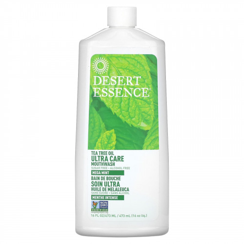 Desert Essence, ополаскиватель для рта, Ultra Care, с маслом чайного дерева, мята, 473 мл (16 жидк. унций)