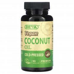 Deva, Веганское кокосовое масло, 90 веганских капсул