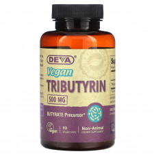 Deva, Веганский трибутирин, 500 мг, 90 веганских капсул