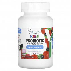 Doctor's Finest, Детский пробиотик с пребиотической клетчаткой, ягоды, 5 млрд КОЕ, 120 жевательных таблеток