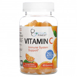 Doctor's Finest, Витамин C, апельсин, 250 мг, 90 жевательных таблеток
