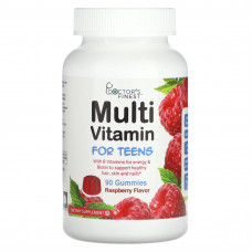 Doctor's Finest, Мультивитамины для подростков, малина, 90 жевательных таблеток