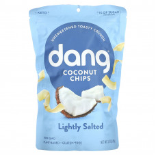 Dang Foods, кокосовые чипсы, слабосоленые, 90 г (3,17 унции)