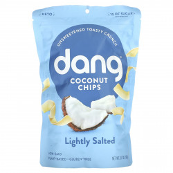Dang Foods, кокосовые чипсы, слабосоленые, 90 г (3,17 унции)