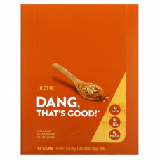 Dang Foods, Keto Bar, Арахисовое масло, 12 батончиков по 1,4 унции (40 г) каждый