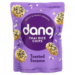 Dang Foods, Тайские рисовые чипсы, поджаренный кунжут, 3,5 унции (100 г)